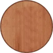 vidaXL Tapis rond marron 60 cm bambou
