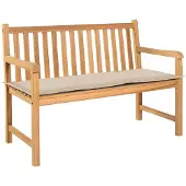 vidaXL Coussin de banc de jardin crème 120x50x3 cm tissu oxford