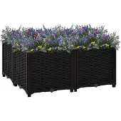 vidaXL Lit surélevé 80x80x38 cm Polypropylène