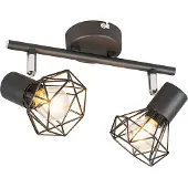 QAZQA Spot orientable Art déco noir 2 lumières - Mosh 2