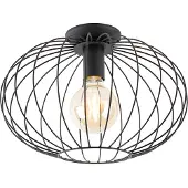 QAZQA Plafonnier intelligent noir avec WiFi G95 - Margarita