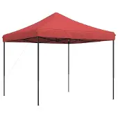 vidaXL Tente de réception pliable Pop-Up rouge bourgogne 292x292x315 cm