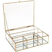 Atmosphera Boite ? Bijoux en Verre et métal Dor?