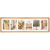 Atmosphera Pêle-mêle Multivues 6 photos en Bois de Manguier 70 x 21 cm