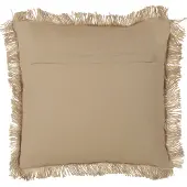 Beliani Coussin Cirsium Jute 45 X 45 Cm À Rayure Beige