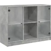 vidaXL Sideboard gris béton 102x37x75,5 cm Bois composite
