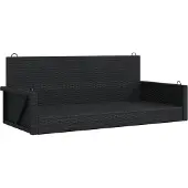 vidaXL Banc suspendu noir 119x56x48 cm Poly rotin