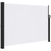 vidaXL Marquise latérale extensible Blanc 140x500 cm