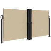 vidaXL Marquise latérale extensible Beige 120x600 cm