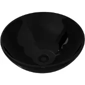 vidaXL Céramique lavabo rond noir