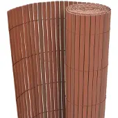 vidaXL Clôture de jardin double face PVC 90 x 300 cm Marron