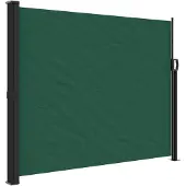 vidaXL Marquise latérale extensible vert foncé 160x500 cm