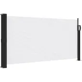 vidaXL Marquise latérale extensible blanc 100x300 cm