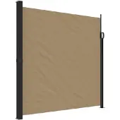 vidaXL Marquise latérale extensible Taupe 200x500 cm