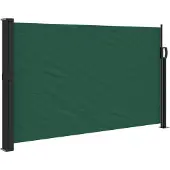 vidaXL Marquise latérale extensible vert foncé 117x300 cm