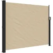 vidaXL Marquise latérale extensible Beige 160x500 cm