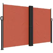 vidaXL Marquise latérale extensible rouge terre cuite 160x1200 cm