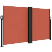 vidaXL Marquise latérale extensible rouge terracotta 140x1000 cm