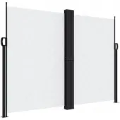 vidaXL Marquise latérale extensible Blanc 180x600 cm