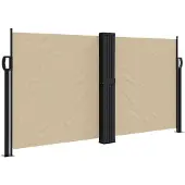 vidaXL Marquise latérale extensible Beige 120x1000 cm