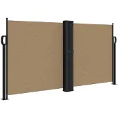 vidaXL Marquise latérale extensible Taupe 120x1000 cm