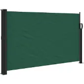 vidaXL Marquise latérale extensible vert foncé 120x600 cm