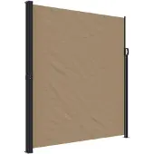 vidaXL Marquise latérale extensible Taupe 220x500 cm