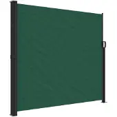 vidaXL Marquise latérale extensible vert foncé 180x300 cm