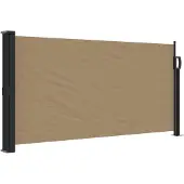 vidaXL Marquise latérale extensible Taupe 100x500 cm