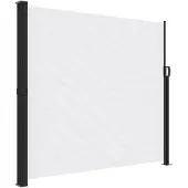 vidaXL Marquise latérale extensible Blanc 180x500 cm