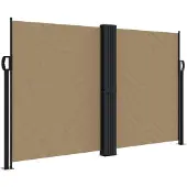 vidaXL Marquise latérale extensible Taupe 140x600 cm