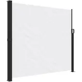 vidaXL Marquise latérale extensible Blanc 180x300 cm