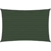 vidaXL Voile d'ombrage 160 g/m² Vert foncé 3x4 m PEHD