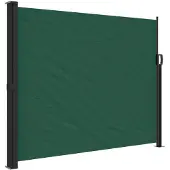 vidaXL Marquise latérale extensible vert foncé 160x600 cm
