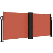 vidaXL Marquise latérale extensible rouge terracotta 100x600 cm