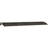 vidaXL Auvent de porte noir 400x100 cm polycarbonate