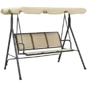 vidaXL Balancelle hollywoodienne avec toit gris anthracite et sable