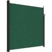 vidaXL Marquise latérale extensible vert foncé 200x500 cm