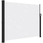 vidaXL Marquise latérale extensible blanc 160x500 cm