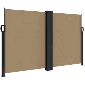 vidaXL Marquise latérale extensible Taupe 140x1200 cm