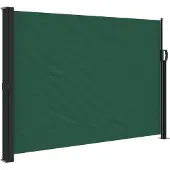 vidaXL Marquise latérale extensible vert foncé 140x500 cm