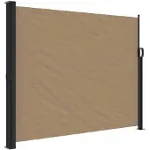vidaXL Marquise latérale extensible Taupe 160x600 cm
