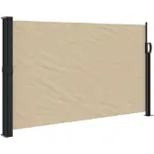 vidaXL Marquise latérale extensible Beige 120x500 cm