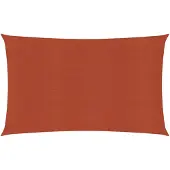 vidaXL Voile d'ombrage 160 g/m² Terre cuite 5x8 m PEHD