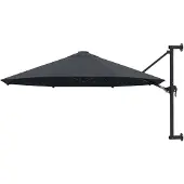 vidaXL -Parasol mural avec pôle métallique 300 cm Anthracite
