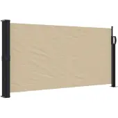 vidaXL Marquise latérale extensible Beige 100x300 cm