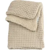 Meyco Baby Waffle Tog 2.0 75x100 Cm Minicrib Blanket Beige Enfants