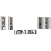 vidaXL Ensemble de 6 meubles TV blanc en bois composite
