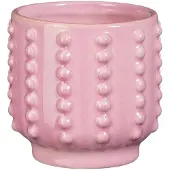 Mica Decorations Flowerpot 1135788, ceramics, Ø 17.5 cm, pink (17.50 x 16.50 cm)