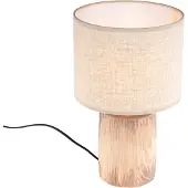 FISCHER&HONSEL GMBH Lampe de table en bois Malik avec capuche couleur sable